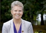 Bernadine Strik sits for an interview with OPB's Superabundant team on October 17, 2022. Known as the Berry Goddess, her decades of work with Oregon blueberries changed the way the crop is grown today.