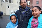 
Sisay Berta marched with his sisters Ephrata Berta and Bitania Berta.

 

"I'm an immigrant. Most of the things he has said, it's against our interest. I've seen people acting differently since his campaign," Sisay said about President Donald Trump during the Women's March on Portland.
 
Ephrata says the large crowd made her nervous at first, "But everybody started greeting me and they were nice.It makes me feel good that other people care about the same things that I care about. "
