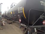 Tank cars carrying petroleum crude oil are stationed at a former asphalt plant near the Willamette River in Northwest Portland. The plant was recently purchased by Arc Logistics. 