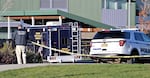 Oregon State Police Forensics at Silver Rail Elementary School, in Bend, Ore., Oct. 15, 2026. 