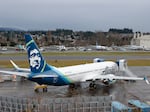 A Boeing 737 Max 9 for Alaska Airlines is pictured along with other 737 aircraft at Renton Municipal Airport adjacent to Boeing's factory in Renton, Wash., on Jan. 25.