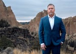 In this supplied photo dated Nov. 29, 2025, Lt. James McLaughlin is photographed at Smith Rock State Park, in Terrebonne, Ore. McLaughlin, an 18-year veteran of the Deschutes County Sheriff’s Office, announced his bid to be the next sheriff on Jan. 26. 
