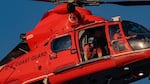 The U.S. Coast Guard says it has deployed a helicopter, like this one pictured in July, as well as two search and rescue planes and a motor lifeboat to search for the plane that disappeared Saturday off the coast of Massachusetts.