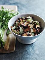 Pan-Seared Wild Mushrooms with Parsley and Parmesan from "Taste & Technique" by Naomi Pomeroy of Beast restaurant in Portland