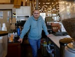 Luis Lamas at his coffee stall, Café La Onda, in Woodburn, Ore., Jan. 15, 2025. People often share with him their fears of deportation as President Donald Trump takes office once again.