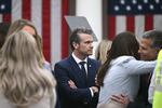 Secretary of Defense Pete Hegseth attends a tariff announcement in the Rose Garden on Wednesday. A Defense Department inspector general has announced he will review Hegseth's use of the Signal messaging app to discuss a military attack on Yemen.