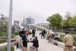 Some riders attempt to stop by each of the four participating bridges in a single morning, to enjoy the various breakfast options and party-like atmosphere.