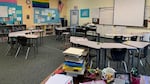 Justin Ryland's classroom sits empty on Wednesday, May 20, 2020, amid the ongoing coronavirus pandemic. 