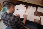This image made from video shows Zach Loud completing his application for Canadian citizenship at his family's home in Farmington, Minn., April 17, 2026.