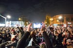 A third night of protests took place in Portland on Nov. 10, 2016, as crowds demonstrated against the election of Donald Trump as well as other issues.