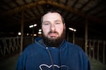 Derrick Josi at his dairy farm in Tillamook, Ore., Feb. 19, 2020. Josi is registered Republican, but considers himself a swing voter.