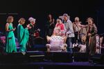 The duo Lucius, in sea green attire, and a bespectacled Annie Lenox were some of the many special guests for "Joni Jam" at the Gorge Amphitheatre on Saturday night.