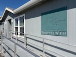 The Project PATH office outside of Hermiston, Ore., on Aug. 18, 2026. The nonprofit Stepping Stones Alliance partnered with several cities and Umatilla County to create Project PATH, a temporary housing and shelter site for people experiencing homelessness.