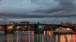 Portland's Morrison Bridge was lit in rainbow colors Monday, June 13, 2016, in support of the LGBTQ community following the tragic events in Orlando on Sunday. Monday also marked the first day of Portland's annual Pride Week.
