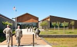 Hacker architects aimed to create a structure for the Nesmith Center that's well-matched with the surrounding environment, while incorporating some nods to the Oregon Guard's work and ethics.