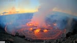 In this webcam image provided by the U.S. Geological Survey, an eruption takes place on the summit of the Kilauea volcano in Hawaii, Wednesday morning, June 7, 2023.