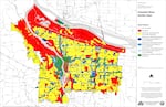 Under the changes proposed in the Shelter to Housing Continuum project, shelters providers who want to place mass shelters — or indoor shelters — in the blue and green areas would not need to get special permission from the city.