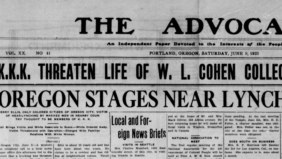 120 years ago, 'The Advocate' became a voice for Black Oregonians - OPB