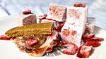 Strawberry explosion marshmallows, perfect for s'mores season, are filled with Oregon-grown strawberry flavor from both fresh and freeze-dried berries.