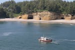 Whale Cove, near Depoe Bay, offers a protected beach on which to careen an old wooden ship.  Oregon, Jan. 9, 2025.