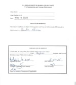 Attorney Jonathan Ryan says he was perplexed to receive this notice on May 19th, stating his client - whom he hadn't been able to have a meaningful conversation with- was being deported to South Africa.