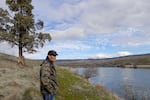 Elke Littleleaf visits what was formerly a favorite fishing spot on the Lower Deschutes River running through the Warm Springs Reservation on Feb. 2, 2024.