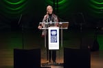 Jane Goodall speaks on stage during the United Nations 2014 Equator Prize Gala at Avery Fisher Hall, Lincoln Center on September 22, 2014 in New York City.