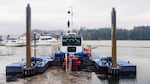 FILE - The state-owned dredge the Laura at the Port of Siuslaw in February 2020.