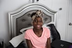 Azaysha poses for a portrait in her room at her home in Portland, Ore., Wednesday, May 22, 2019.