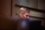 Mayor Ted Wheeler listens to testimony on April 4, 2019.