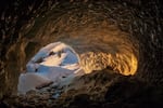 Images like this one helped popularize the dramatic glacier caves discovered on Mount Hood. After the caves were featured on OPB in 2013, national and international media from the BBC to the Smithsonian followed suit. Visits to the remote and dangerous caves increased steadily in the years that followed.