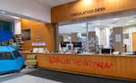 A tour inside the occupied Branford Price Millar Library at Portland State University, April 30, 2024. Demonstrators protesting the war in Gaza have occupied the library since Monday evening.