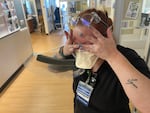 Respiratory therapist Jenn Ellingson reflected on how much her colleagues have banded together to get through the pandemic. Respiratory therapists have been at the center of care teams attending to COVID-19 patients. (OHSU/Erin Hoover Barnett)