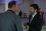 Portland mayoral candidate Jules Bailey speaks with a supporter on election night at the Falcon Building in Northwest Portland on May 17, 2016. Bailey lost the mayoral race to state Treasurer Ted Wheeler.