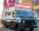 The Tokyo Sando food truck, located in a parking lot at the intersection of Harvey Milk Street and Second Avenue in downtown Portland. Taiki Nakajima says he recently sold the vehicle to a friend.