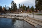 The re-vamped riverfront area at Miller's Landing Park in Bend, Ore., on Nov. 12, 2025.