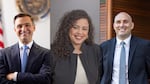 Candidates for Oregon Attorney General in 2024, from left to right: Dan Rayfield, Shaina Maxey Pomerantz and Will Lathrop.