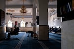 Men pray inside Jabalieh Mosque in Jaffa. Many Palestinian citizens of Israel come here to ease their pain over the war in private.