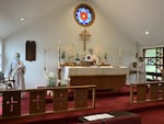 Father Bernie Lindley in St. Timothy's Episcopal Church in 2021.