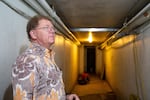 Corbett Superintendent Randy Trani walks through an uninhabited part of Corbett Middle School – which he says is desperately in need of repairs.