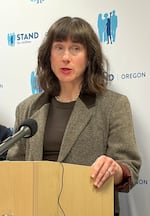 Stand for Children executive director Sarah Pope announces a new data tool that shows how much time in school Oregon students receive. The report suggests students in some Oregon districts get the equivalent of eight fewer weeks of school than kids in other parts of the state.