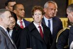 Mark Zuckerberg, the CEO of Meta, at President Trump's inauguration at the U.S. Capitol on Jan. 20, 2025. Meta faces an antitrust trial that begins Monday.