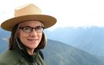 Barb Maynes has handled communication for Olympic National Park for 26 years. "Those mountain tops typically would be absolutely covered in snow," she said on a recent visit to Hurricane Ridge.