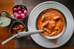 Butter chicken as served at the Moti Mahal restaurant in New Delhi in January 2024. The dish is the subject of a lawsuit over who has bragging rights as the originator.