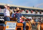 Republican gubernatorial candidate Christine Drazan waves to crowds at the Pendleton Round-Up.