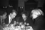 Sting, Bob Dylan and Andy Warhol, New York City, 1986.