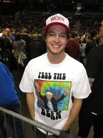 Brycen Driver from Clackamas at the Bernie Sanders rally at Portland's Moda Center on March 25, 2016.