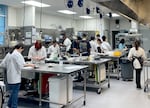 Students in Whitney Harvey’s culinary classes prepare a meal for The Kilt Eatery, the school’s restaurant. The restaurant is part of the school’s culinary arts CTE program, where students can learn skills from cooking to collaboration.