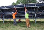 PDX Community Solar is a more than 2,200 panel project, located in Northeast Portland, aimed at helping lower helping energy bills for low-income qualified Cully neighborhood residents. Once completed the solar project could power up to 150 homes. Photo taken on August 22, 2024.