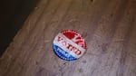 An "I Voted" sticker from the May 17 Oregon primary election.